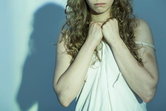 Photo of a young female rape victim