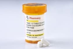 Hydrocodone prescription bottle