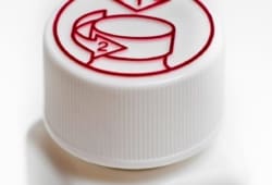 medicine bottle with a child safety cap