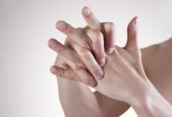Hand Massage to help pain in the finger joints.