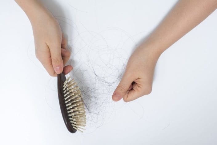 Hairbrush and hair