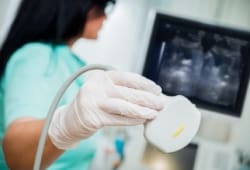 Technician doing ultrasound