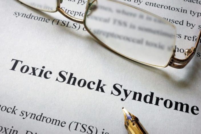 Paper with Toxic Shock written on it