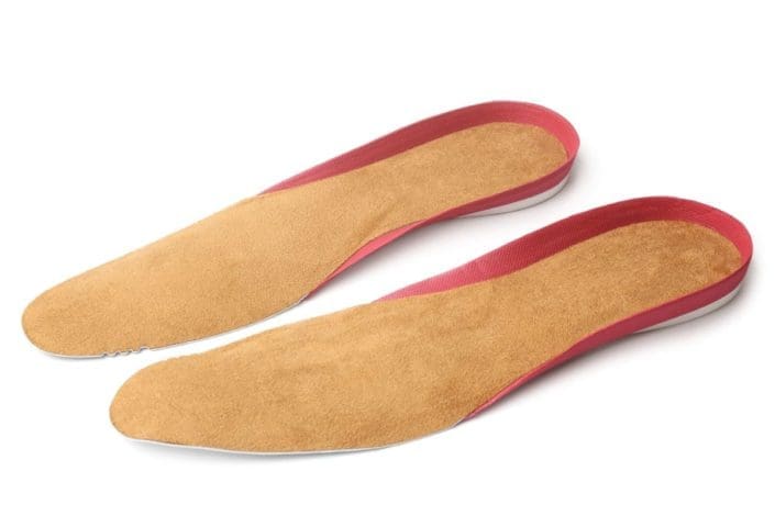 Insoles for shoes on white background