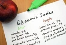 written list of foods with low and high glycemic index values